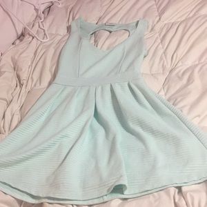 Mint heart-cutout dress